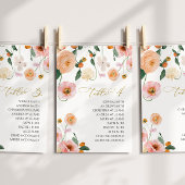 ピンクポピー結婚のテーブル番号4シーティングチャート 招待状