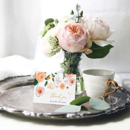 ピンクポピー結婚フローラサンキューカード サンキューカード