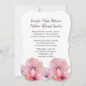 ピンクポピー結婚式招待状 招待状 (正面)