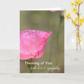 ピンクポピー考えフラワーズオブユー カード (黄色い花)