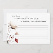 ピンクポピー葬儀記念共有メモリカード 招待状 (正面)