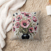 ピンクポピー・インパスト・アート クッション (ブランケット)