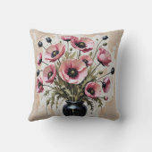 ピンクポピー・インパスト・アート クッション (裏面)