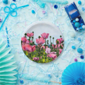 ピンクポピー ペーパープレート (パーティー)