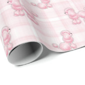 ピンクポフランスのードルオンプレイド ラッピングペーパー (ロールコーナー)
