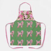 ピンクポフランスのードルオールオーバープリントエプロン エプロン (正面)