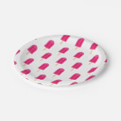 ピンクポプシクルアイスクリームバー紙プレート ペーパープレート (アングル)