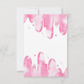 ピンクポプシクルガールジェンダーリビールパーティー サンキューカード (裏面)