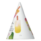 ピンクポプシクルパーソナライズされた子供の誕生日 パーティーハット (右)