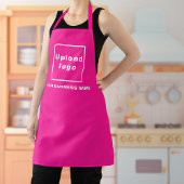 ピンクポリエステルエプロンのビジネス名とロゴ エプロン