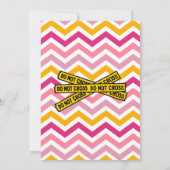 ピンクポリスガール誕生日パーティー 招待状 (裏面)