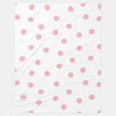 ピンクポルカデライト フリースブランケット (正面)