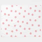 ピンクポルカデライト フリースブランケット (正面(横))