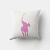 ピンクポロプレーヤーピロー クッション (裏面)