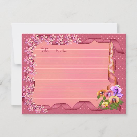 ピンクポージー レシピカード 招待状 (正面)