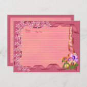 ピンクポージー レシピカード 招待状 (正面/裏面)