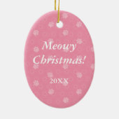 ピンクポープリントペットオーナメント セラミックオーナメント (裏面)
