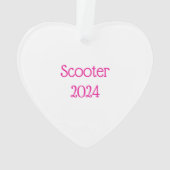 ピンクポープリントペットメモリアルオーナメント オーナメント (裏面)