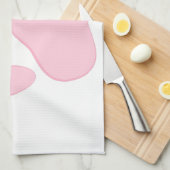 ピンクポープリント キッチンタオル (四つ折り)