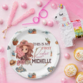 ピンクマイファーストロデオバースデーパーティー紙プレート ペーパープレート (パーティー)