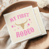 ピンクマイファーストロデオ女性のカーボーイ1stファースト誕生日 スタンダードカクテルナプキン