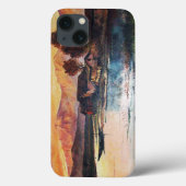 ピンクマウンテンズレイクアルパインサンセットランドスケープ Case-Mate iPhoneケース (裏面)