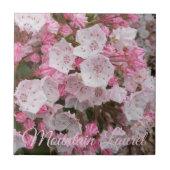 ピンクマウンテンローレルフローラセラミックタイル タイル (正面)