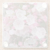 ピンクマウンテンローレルフローラ ガラスコースター (裏面)