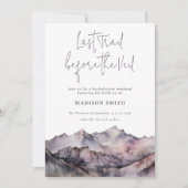 ピンクマウン図解入りの、写真付きのテンバチェロレッテ週末 招待状 (正面)