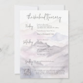 ピンクマウン図解入りの、写真付きのテンバチェロレッテ週末 招待状 (裏面)