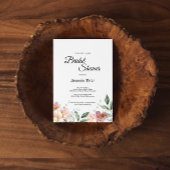 ピンクマウヴヴィンテージフローラブライダルシャワー 招待状