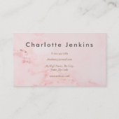 ピンクマエレガントーブル金ゴールドプロフェッショナル 名刺 (裏面)