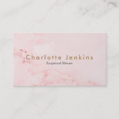 ピンクマエレガントーブル金ゴールドプロフェッショナル 名刺 (正面)