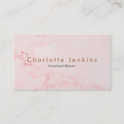 ピンクマエレガントーブル金ゴールドプロフェッショナル 名刺 (正面)