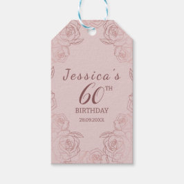 ピンクマエレガントーヴフローラ誕生日ギフトラベル ギフトタグ