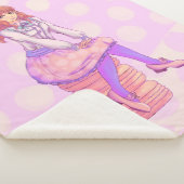 ピンクマカロンガール シェルパブランケット (3/4)