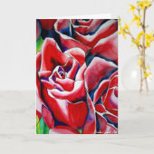 ピンクマクロバラ母の日カード詩 カード (黄色い花)