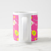 ピンクマグのためのピックボールマグ選手ギフト ジャンボコーヒーマグカップ (裏面)