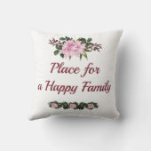 ピンクマグノリアカスタムクッション クッション (裏面)