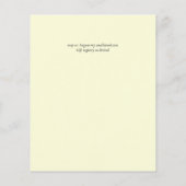 ピンクマグノリアスフローラとイエローウェディング招待 チラシ (裏面)