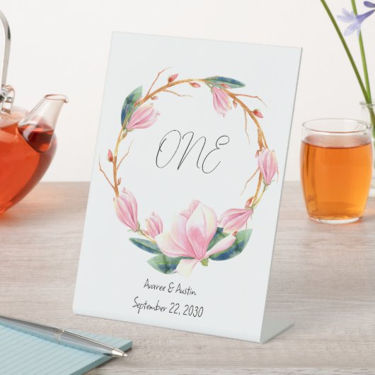 ピンクマグノリアス卓上 台座サイン (インサイチュ)