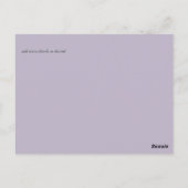 ピンクマグノリアス薄紫結婚ユーカリ救の日付 ポストカード (裏面)