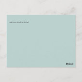 ピンクマグノリアス薄紫結婚ユーカリ救の日付 ポストカード (裏面)