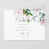 ピンクマグノリアス・セージ・ユーカリ結婚の生誕救生期 ポストカード (正面)