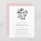 ピンクマグノリアバジェットブライダルシャワー招待 (正面/裏面)