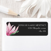 ピンクマグノリアフラワーイン開花 |グレー結婚ズ ラベル (インサイチュ)