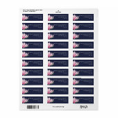 ピンクマグノリアフラワーイン開花 |ブルー結婚ズ ラベル (フルシート)