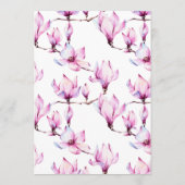 ピンクマグノリアフローラブライダルシャワー アドバイスカード (裏面)