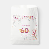 ピンクマグノリアフローラ感謝してい白君60歳の誕生日 フェイバーバッグ (正面)