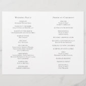 ピンクマグノリアフローラ折り畳み結婚式 プログラム (裏面)